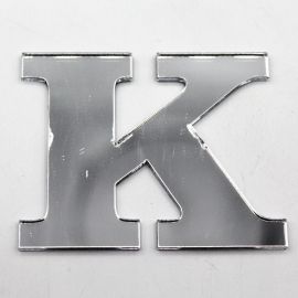 Letras de Acrílico / 4,5x5cm (P) - (UNIDADE) - Prata - K