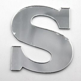 Letras de Acrílico / 4,5x5cm (P) - (UNIDADE) - Prata - S