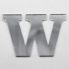 Letras de Acrílico / 4,5x5cm (P) - (UNIDADE) - Prata - W