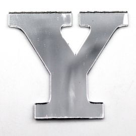 Letras de Acrílico / 4,5x5cm (P) - (UNIDADE) - Prata - Y