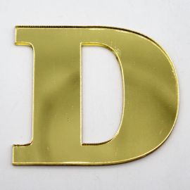 Letras de Acrílico / 4,5x5cm (P) - (UNIDADE) - Dourado - D