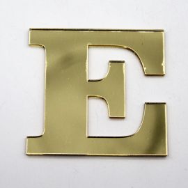 Letras de Acrílico / 4,5x5cm (P) - (UNIDADE) - Dourado - E