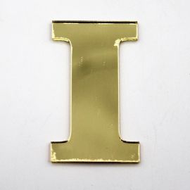Letras de Acrílico / 4,5x5cm (P) - (UNIDADE) - Dourado - I
