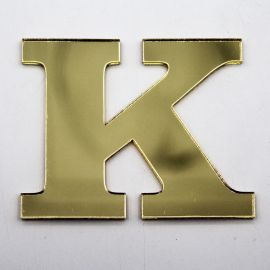 Letras de Acrílico / 4,5x5cm (P) - (UNIDADE) - Dourado - K