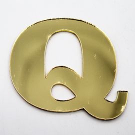Letras de Acrílico / 4,5x5cm (P) - (UNIDADE) - Dourado - Q