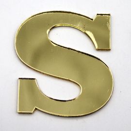 Letras de Acrílico / 4,5x5cm (P) - (UNIDADE) - Dourado - S