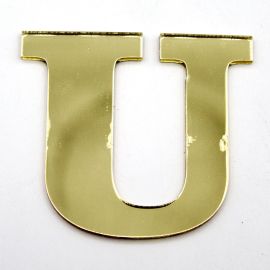Letras de Acrílico / 4,5x5cm (P) - (UNIDADE) - Dourado - U