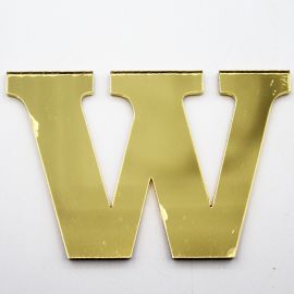 Letras de Acrílico / 4,5x5cm (P) - (UNIDADE) - Dourado - W