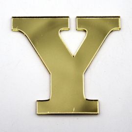 Letras de Acrílico / 4,5x5cm (P) - (UNIDADE) - Dourado - Y