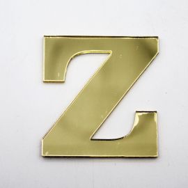 Letras de Acrílico / 4,5x5cm (P) - (UNIDADE) - Dourado - Z