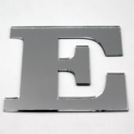 Letras de Acrílico / 8x9cm (G) - (UNIDADE) - Prata - E