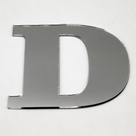 Letras de Acrílico / 8x9cm (G) - (UNIDADE) - Prata - D