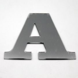 Letras de Acrílico / 8x9cm (G) - (UNIDADE) - Prata - A