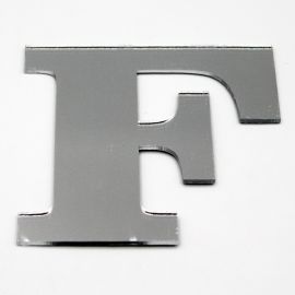Letras de Acrílico / 8x9cm (G) - (UNIDADE) - Prata - F