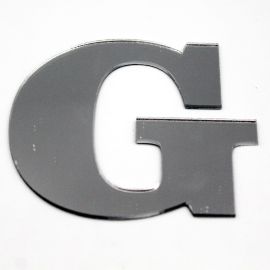 Letras de Acrílico / 8x9cm (G) - (UNIDADE) - Prata - G