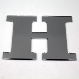 Letras de Acrílico / 8x9cm (G) - (UNIDADE) - Prata - H