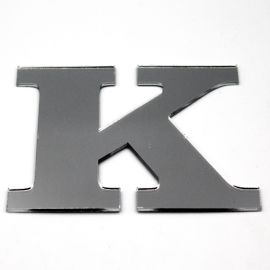 Letras de Acrílico / 8x9cm (G) - (UNIDADE) - Prata - K