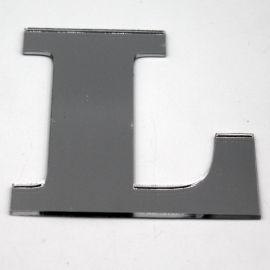 Letras de Acrílico / 8x9cm (G) - (UNIDADE) - Prata - L