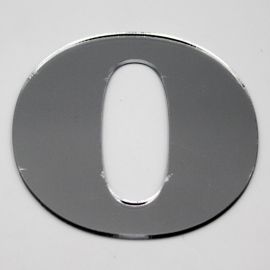 Letras de Acrílico / 8x9cm (G) - (UNIDADE) - Prata - O