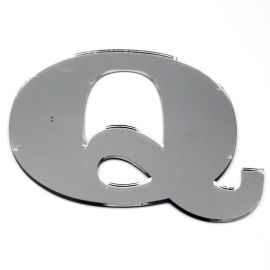 Letras de Acrílico / 8x9cm (G) - (UNIDADE) - Prata - Q