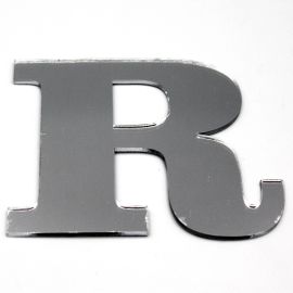Letras de Acrílico / 8x9cm (G) - (UNIDADE) - Prata - R