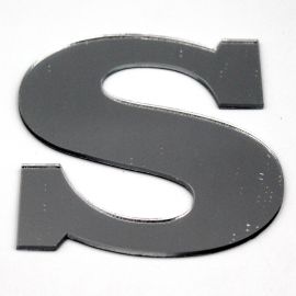Letras de Acrílico / 8x9cm (G) - (UNIDADE) - Prata - S