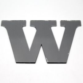 Letras de Acrílico / 8x9cm (G) - (UNIDADE) - Prata - W