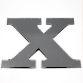 Letras de Acrílico / 8x9cm (G) - (UNIDADE) - Prata - X