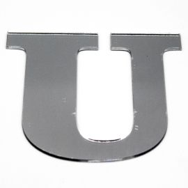 Letras de Acrílico / 8x9cm (G) - (UNIDADE) - Prata - U