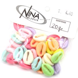 Mix Multicolorido Leitoso / 18x13mm - Búzio - Sereismo (20gramas)