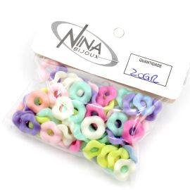 Mix Multicolorido Leitoso / 13mm - Disco Ondulado (20 gramas)