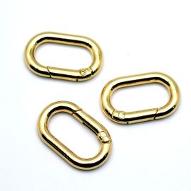 Argola Articulada / 30x21mm - Oval (unidade) - Dourado