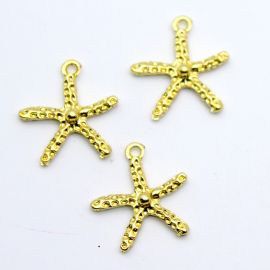 Pingente de Metal / 23x22mm - Estrela do Mar (unidade) -Dourado