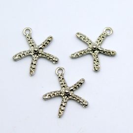 Pingente de Metal / 23x22mm - Estrela do Mar (unidade) -Níquel