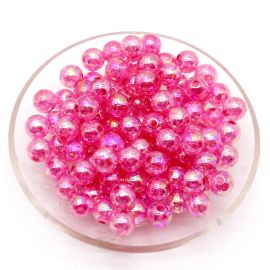 Bola Plástica / 8mm - Vitrificada - Irisada (10 gramas)