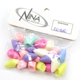 Mix Multicolorido Leitoso / 19x11 - Pingente - Caramujo (20 gramas)