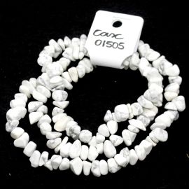 Pedra de Cascalho / 11mm - (1 Fio) - Branco