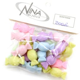 Mix Multicolorido Leitoso / 10x24mm - Bombom (20 gramas)