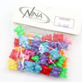 Mix Multicolorido Leitoso / 13x12mm - Urso (20 gramas)