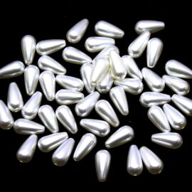 Gota de ABS Perolada / 12x7mm (10 gramas) - Branca