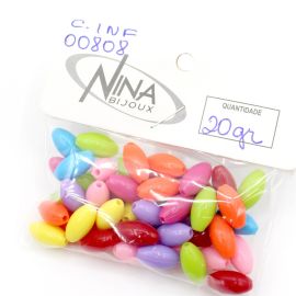 Mix Multicolorido Leitoso / 7x14mm - Arroz (20 gramas)