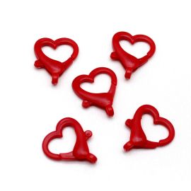 Fecho de Plástico / 26x22mm - Lagosta - Coração (unidade)