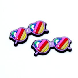 Aplique Emborrachado / 16x40mm - Óculos (unidade)
