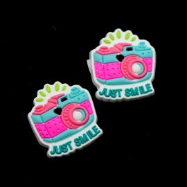 Aplique Emborrachado / 27x24mm - Maquina Fotografica (unidade)