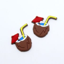 Aplique Emborrachado / 29x24mm - Coco (unidade)