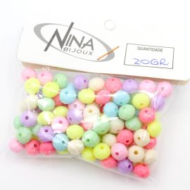 Mix Multicolorido Leitoso / 8mm - Rondela (20 gramas)