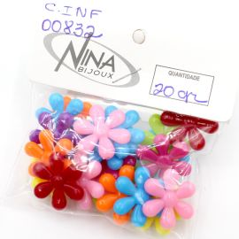 Mix Multicolorido Leitoso / 22mm - Flor - Margarida (20 gramas)