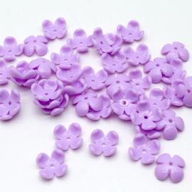 Conta Plástica Leitosa / 15x6mm - Tulipa (10 gramas)