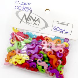 Mix Multicolorido Leitoso / 7x19mm - Bigode (20 gramas)