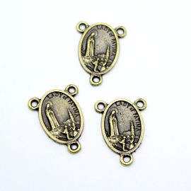 Salve Rainha de Metal / 25x19mm - N.Senhora de Fátima (unidade) - Ouro Velho